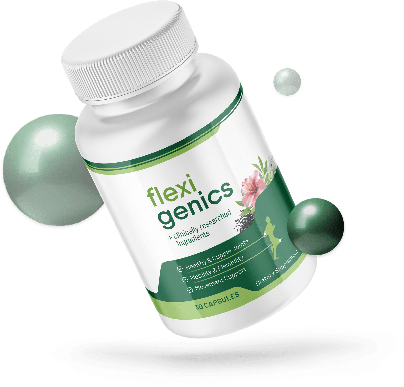 Flexigenics joint-support supplement bottles